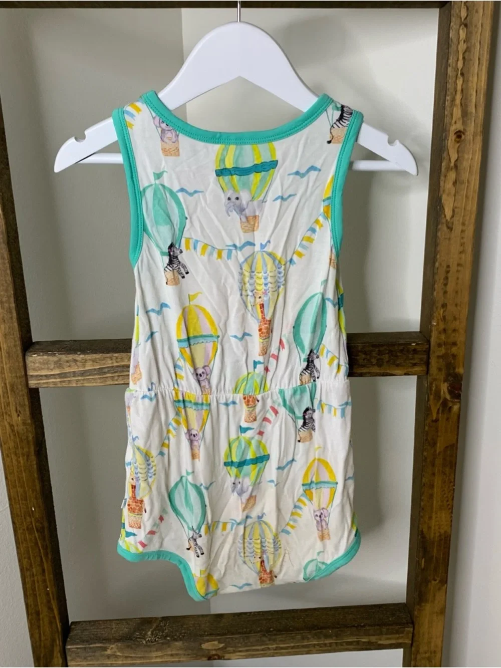 Posh Peanut Hot Air Ballon Animals Romper Size 2T